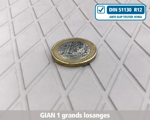 gian1 grands losanges béton, antidérapant, structure, profil, escaliers, nez-de-marche