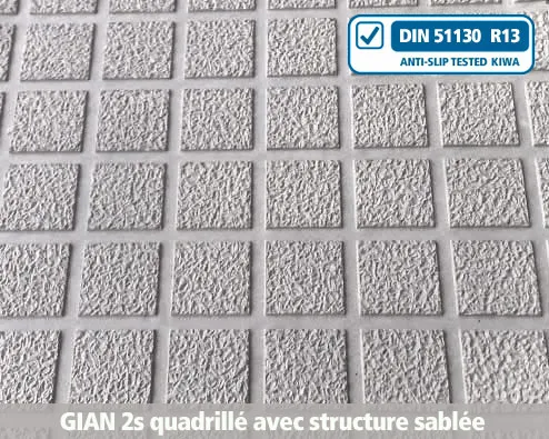 gian2s quadrillé avec structure sablée béton, antidérapant, structure, profil, escaliers, nez-de-marche