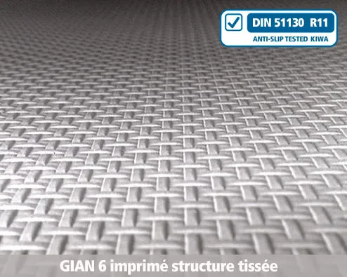 gian6 imprimé structure tissée béton, antidérapant, structure, profil, escaliers, nez-de-marche