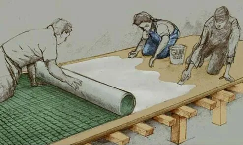 Illustration de colle pour tapis