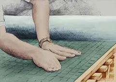 Illustration de colle pour tapis
